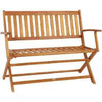 Casaria Banc de jardin pliable bois d'eucalyptus