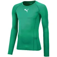 Puma Hommes, T-shirt de sport, T-shirt Baselayer LIGA LS (XXL), Blanc, Noir, XXL