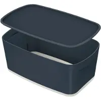 Leitz Petite boîte de rangement MyBox Cosy avec organiseur / couvercle ABS gris