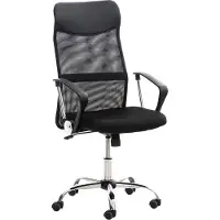 CLP Chaise de bureau réglable pivotant en similicuir Noir