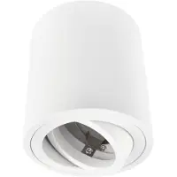 LEDVION spot LED en saillie blanc rond douille GU10 sans ampoule dimmable