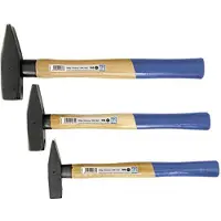 SW-Stahl 50930L Jeu de marteaux pour serrures avec protection de manche 3 pièces I Marteau à outils en bois d'hickory I Marteau avec poids de tête 300g - 500g - 800g