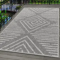 Carpetsale24 Tapis d’Extérieur et Intérieur Imperméable Design Moderne Cuisine Balcon Terrasse Tissage Plat, Taille: 60x100 cm