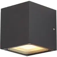 SLV Sitra Cube 232535 Outdoor wall light Energy-saving bulb, LED (monochrome) GX53 18 W Anthracite