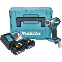 Makita DTD 173 RTJ Clé à choc sans fil 18 V 180 Nm 1/4" Brushless + 2x batterie 5,0 Ah + chargeur + Makpac