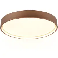 TRIO Plafonnier LED rond DOHA brun et blanc 29 W, nuances de blanc, 3260 lm, métal, dim. : 5,5 x 45 x 45 cm, IP20,