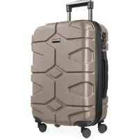 Hauptstadtkoffer - X-Kölln - Valise à main trolley avec soufflet d'extension 4 roues robuste coque dure valise de voyage extensible, serrure TSA 50 L,Or