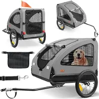 Kesser Remorque pour chiens Boxer 2 en 1 : remorque pour chien et remorque pour vélo, capacité de 250 litres, pliable, jusqu'à 45 kg, avec sac inclus