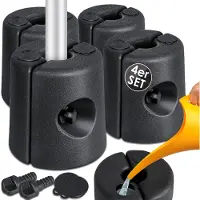 Kesser Pieds de pavillon Set de 4 pieds de pavillon remplissables d'eau/sable 22 x 22 x 25cm Poids HDPE pour la stabilisation des pavillons Tentes de jardin Chapiteaux Sécurité du stand Stable