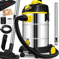 MASKO Aspirateur industriel Aspirateur eau et poussière en acier inoxydable max. 1800 W