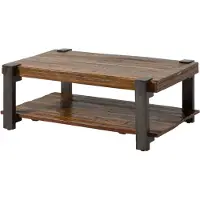 MASSIVMOEBEL24.DE MASSIVMOEBEL24 | Table basse en Bois de récupération 120x45x70 naturel laqué LYON #150