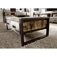 MASSIVMOEBEL24.DE MASSIVMOEBEL24 | Table basse 115x60 Manguier brut imprimé Bois naturel FACTORY #128