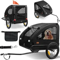 Kesser Remorque pour chiens Boxer 2 en 1 : remorque pour chien et remorque pour vélo, capacité de 250 litres, pliable, jusqu'à 45 kg, avec sac inclus
