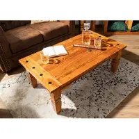 MASSIVMOEBEL24.DE MASSIVMOEBEL24 | Table basse 110x60 Acacia laqué Miel OXFORD #0428