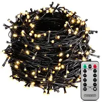 Monzana Guirlande lumineuse blanc chaud 400 LED avec télécommande