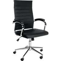 CLP Chaise de bureau Mollis cuir véritable