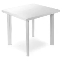 Inda Table de jardin en plastique Table de balcon Table de salle à manger 80x75x72cm