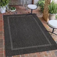 Carpetsale24 Tapis Intérieur Extérieur Tissage Plat Aspect Sisal avec Bordure Imperméable pour Cuisine Terrasse Salon, Taille: 160x230 cm