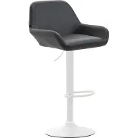 CLP Tabouret de bar Braga similicuir blanc