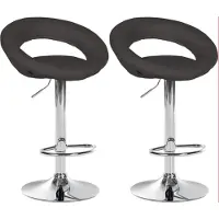 CLP lot de 2 tabourets de bar Olinda tissu