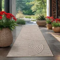 HomebyHome Tapis d’Extérieur Imperméable et Résistant aux UV Idéal pour Cuisine Balcon Terrasse Jardin et Salon, Taille: 80x250 cm