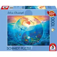 Schmidt Spiele Puzzle Yin &amp; Yang - Au Royaume des Animaux Marins - 1000 pièces