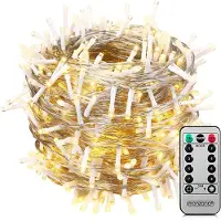 Monzana Guirlande lumineuse blanc chaud 40m cable transparent