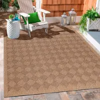 Carpetsale24 Tapis Intérieur Extérieur Tissage Plat Aspect Sisal Naturel Imperméable Style Scandinave Boho, Taille: 80x150 cm