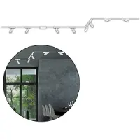Briloner Luxtrail Système de rail, set complet, 4x LED Spots, 2x LED Tracklight, orientable, forme U / forme Z, blanc, 4 m