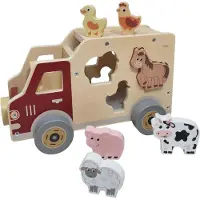 Playwood Voiture en bois à modeler Animaux de la ferme