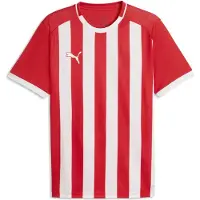 Puma Hommes, T-shirt de sport, teamLIGA26 Striped Jersey (XL), Rouge, Blanc, XL