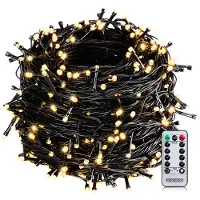 Monzana Guirlande lumineuse blanc chaud 60m 600LED et télécommande