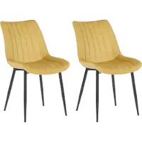 CLP lot de 2 chaises Rahden velours