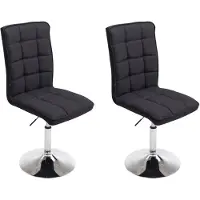 CLP lot de 2 chaises de salle à manger design Peking V2 tissu