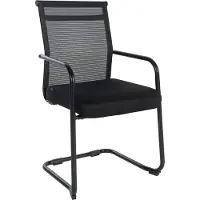 CLP Chaise visiteur Denny en tissu noir