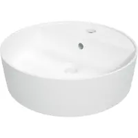 Deante Cgr_6u4b Countertop Ceramic Washbasin With Space For A Tap Argenté