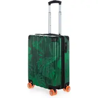 Hauptstadtkoffer Q-Damm - Bagages à main valise rigide brillante, trolley avion 4 roulettes valise cabine, Hand Luggage TSA, 54 cm, 38 L, Jungle Edition,Floral