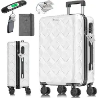 Kesser Valises | Valises à coque rigide en ABS avec serrure à combinaison, pèse-bagages et portefeuille de voyage Roulettes 360° | Valises pour les affaires et les voyages Trolley