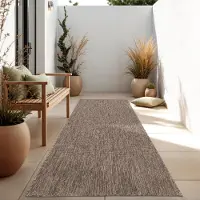 Paco Home In & Outdoor Tapis tissé plat uni moderne résistant aux intempéries pour terrasse cuisine Taille 60x100 cm