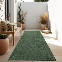 Paco Home In & Outdoor Tapis tissé plat uni moderne résistant aux intempéries pour terrasse cuisine Dimension 80x150 cm