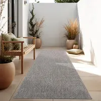Paco Home In & Outdoor Tapis tissé plat uni moderne résistant aux intempéries pour terrasse cuisine Dimension 80x150 cm