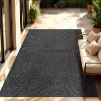 Paco Home In & Outdoor Tapis tissé plat uni moderne résistant aux intempéries pour terrasse cuisine Taille 140x200 cm