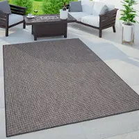 Paco Home Tapis d'extérieur Moderne unicolore résistant aux intempéries Entretien facile pour jardin & balcon Dimension 80x150 cm