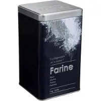 5five Simply Smart Récipient à farine, 1 kg, métal, noir