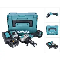 Makita DGA521RF1X1J Meuleuse d'angle sans fil 125 mm 18V - X-LOCK Brushless + 1x Batterie 3,0 Ah + Chargeur + Coffret Makpac