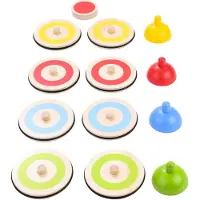 Engelhart Games Jeu de curling d'intérieur en bois - 2 à 4 joueurs
