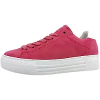 Gabor Comfort : chaussures pour femmes, modèle décontracté, lacées, couleur rouge, adaptées aux semelles amovibles