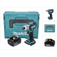 Makita DTS 141 M1J Visseuse à impulsions sans fil 18 V 40 Nm 1/4" Brushless + 1x batterie 4,0 Ah + Makpac - sans chargeur