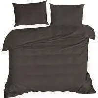 Eurofirany Parure de lit NOVA3 marron 160x200 cm SET de 3 PIECES : avec 2 taies d'oreiller 70x80 cm