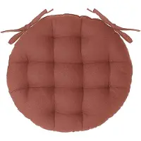 Atmosphera Coussin d'assise rond en coton en terre cuite D 38 cm - Atmosphera créateur d'intérieur